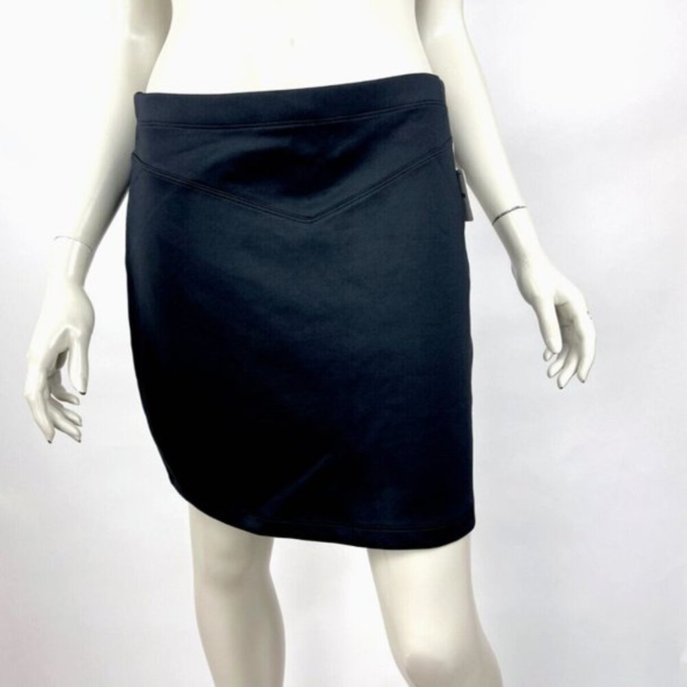 Free People Mini Skirt Women M NWT Elastic waist Pull on Flat Front StretchBlack